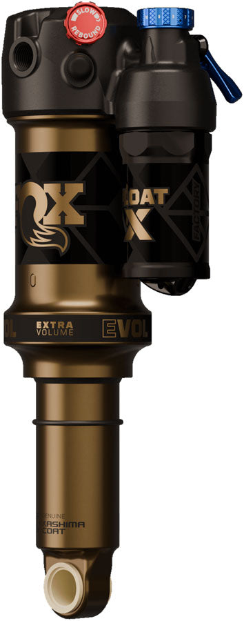 FOX FLOAT X Factory Rear Shock - Trunnion Metric 185 x 55 mm EVOL LV 0.4 ci Spacer 2-Position Lever Kashima Coat-Goodwynn'sGoodwynn's