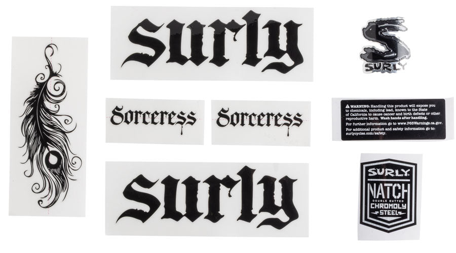 Surly Sorceress Decal Set - Black-Goodwynn'sGoodwynn's