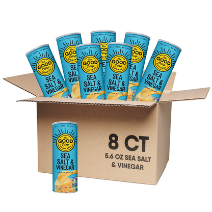 The Good Crisp Company - Sea Salt & Vinegar Chips - 5.6oz Cans (Case of 8)