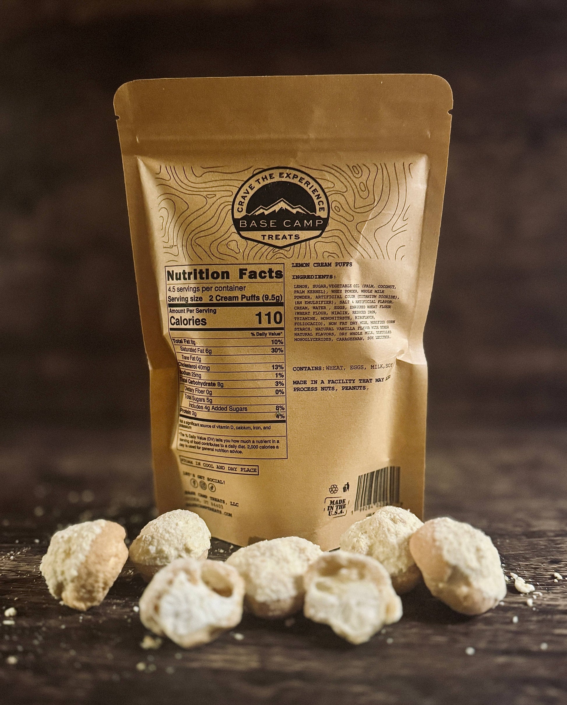 Base Camp Treats - Freeze Dried Lemon Cream Puffs-Goodwynn'sGoodwynn's