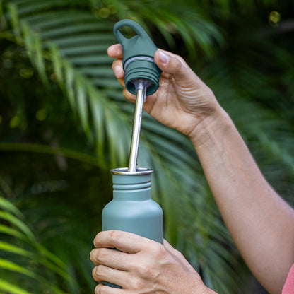 12 oz Classic Kid's Water Bottle with Flip Seal Sport Cap and Straw