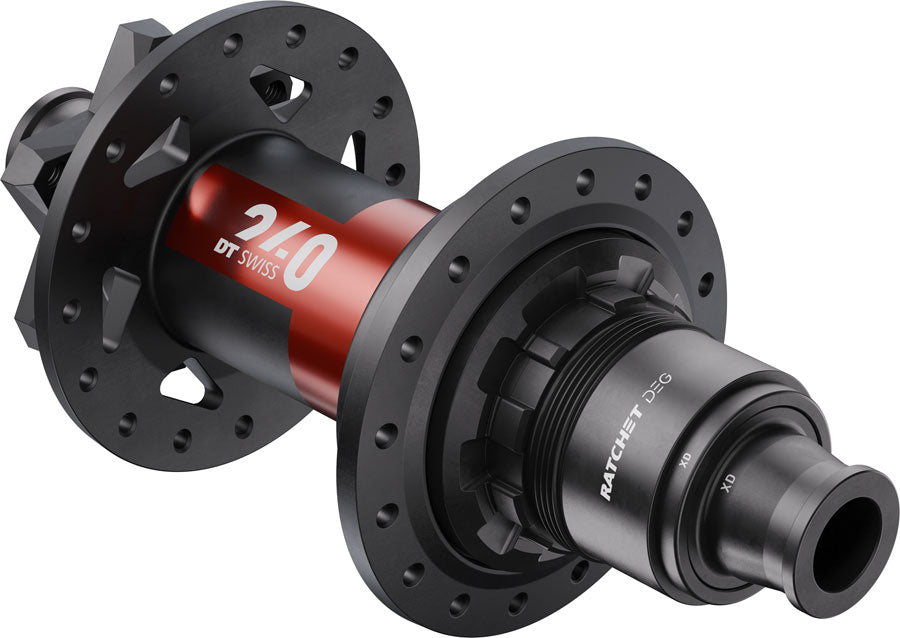 DT Swiss 240 DEG Rear Hub - 12 x 157mm 6-Bolt XD Black/Red 32H DEG 90 DF-Goodwynn'sGoodwynn's