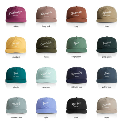 Endless August Supply Co. - Custom Nylon Hat | Script City Customizable Hat | Name Drop