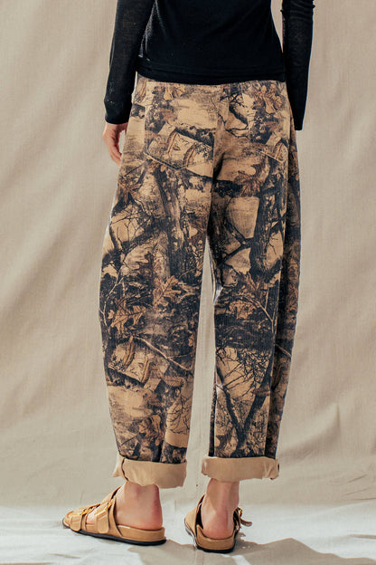 Urban Daizy - Camo Print Cotton Balloon Pants