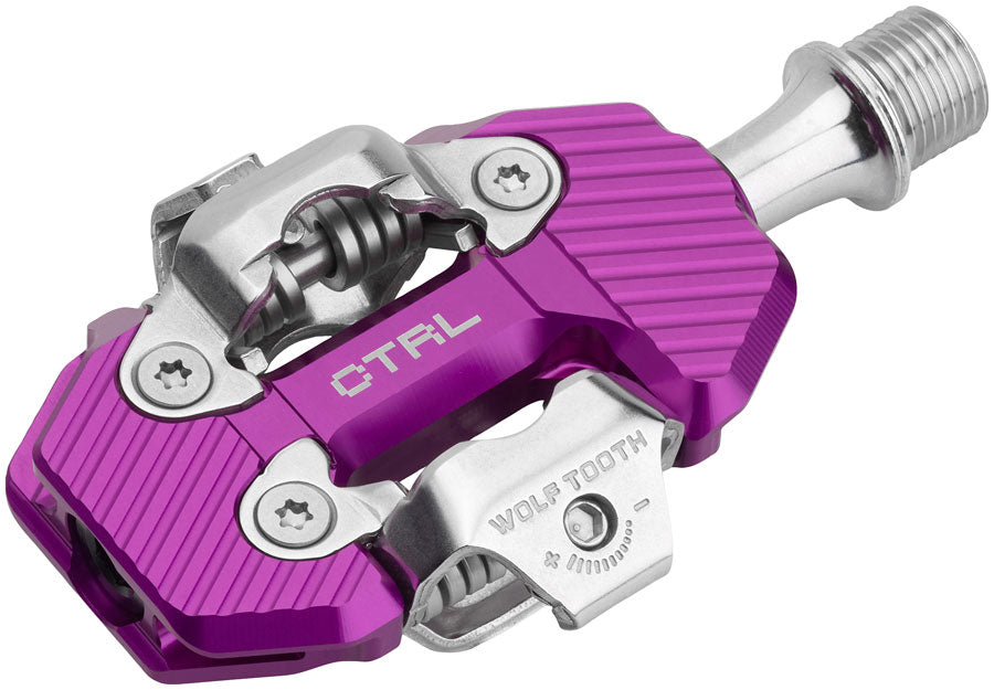 Wolf Tooth CTRL Trail Clipless Pedals - Dual Sided Clipless Alloy 9/16" Ultraviolet Purple Pair Shimano SPD-Goodwynn'sGoodwynn's