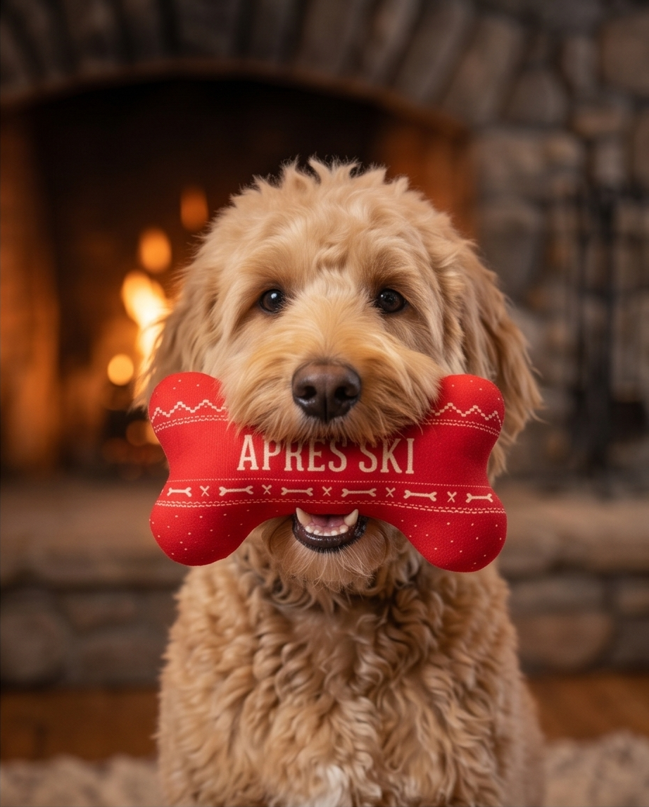 Haute Diggity Dog - Apres Ski Fairisle Bone  | Squeaker Dog Toy