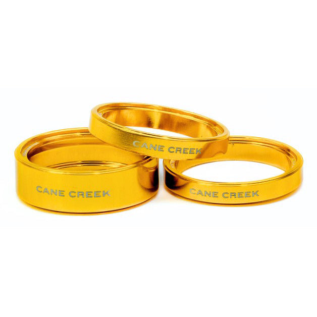 Cane Creek Interlok Chroma Studio Headset Spacer Kit - (1) 10mm (2) 5mm Gold-Goodwynn'sGoodwynn's
