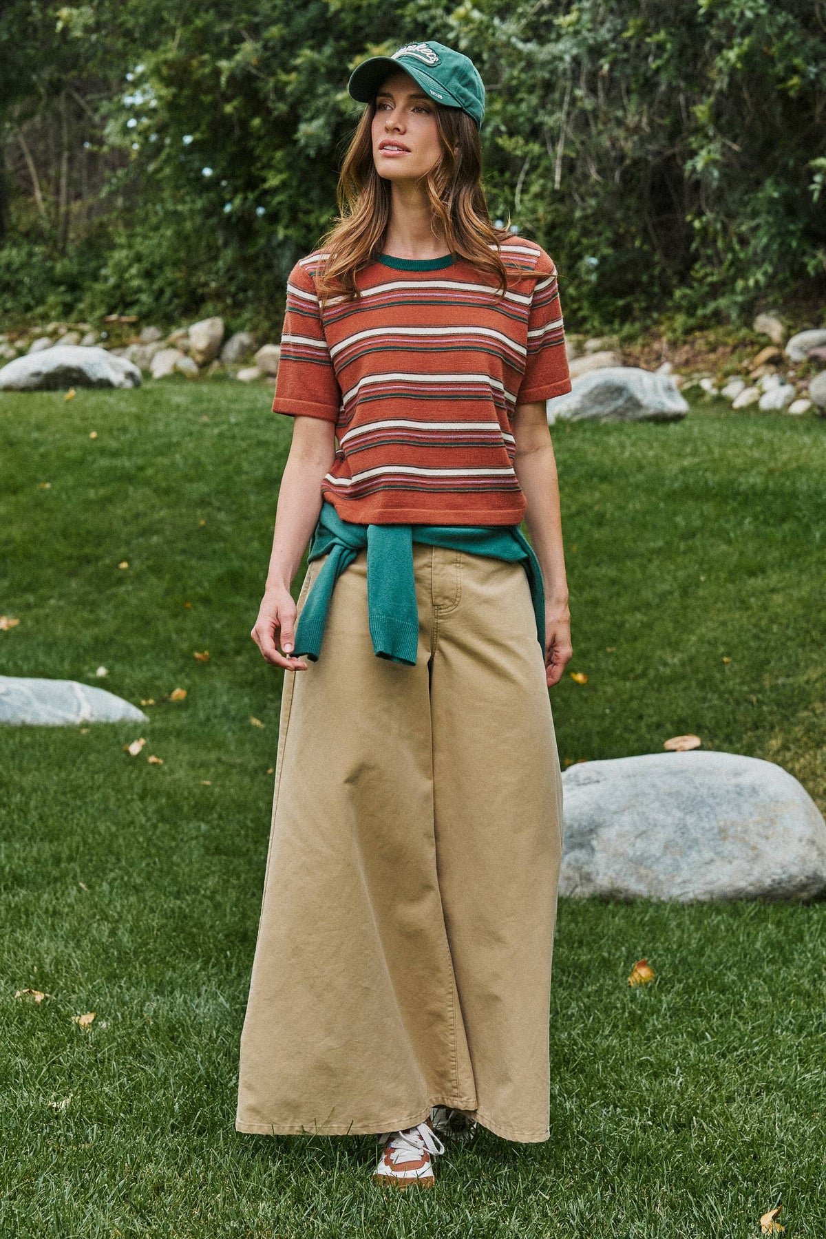 Urban Daizy - Striped Knit Ringer Tee With Crew Neck-Goodwynn'sGoodwynn's