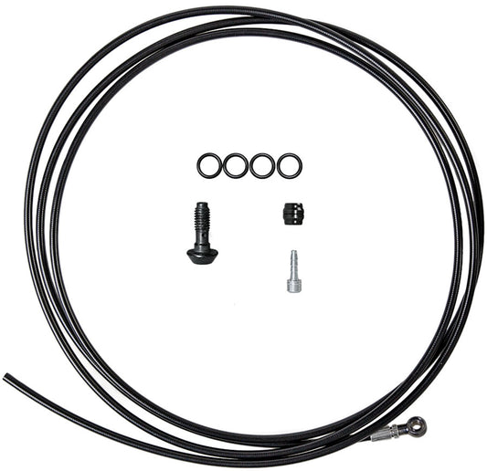Magura Hydraulic Brake Hose - 2500mm Banjo Line Fitting Black-Goodwynn's
