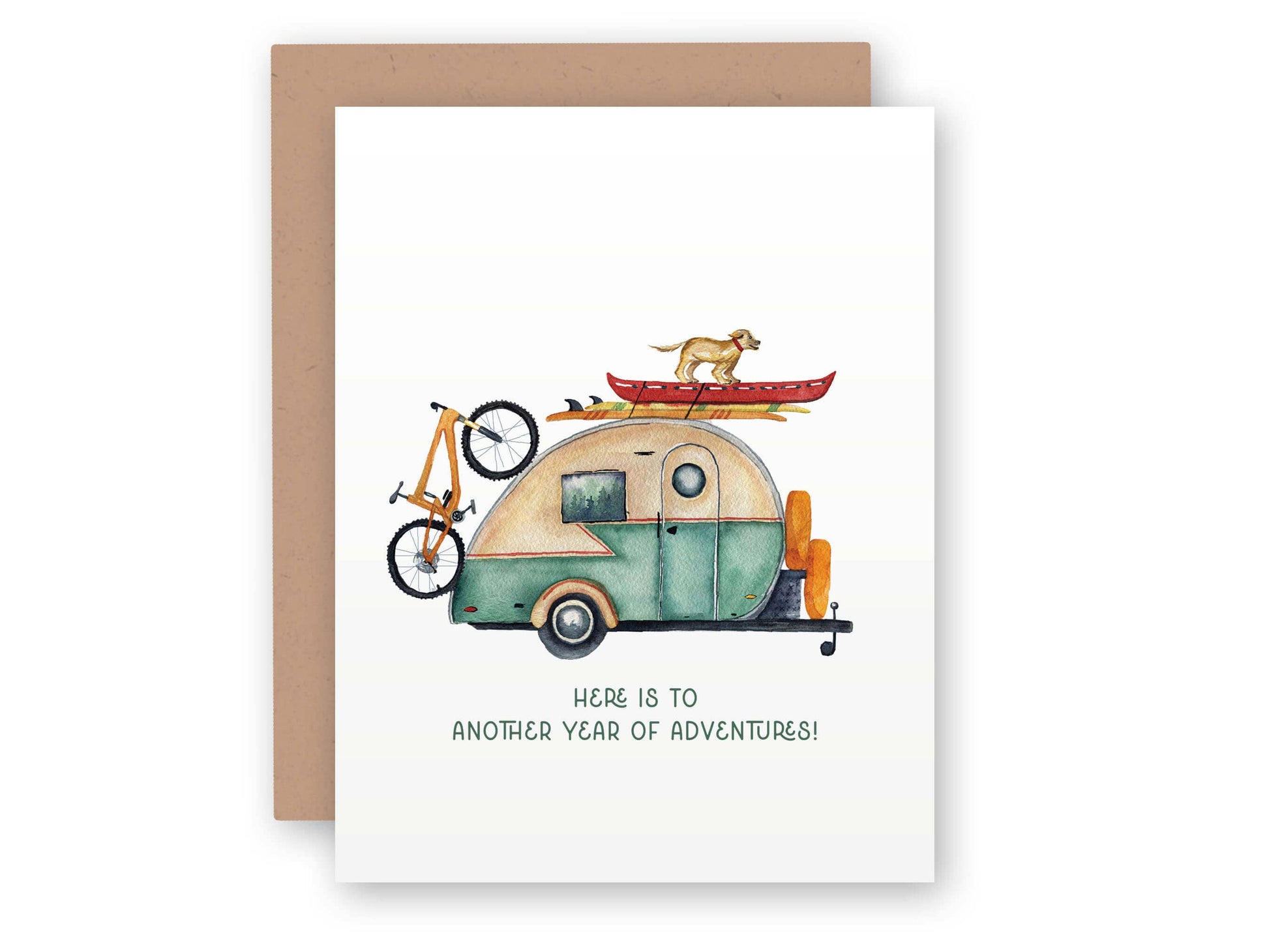 Watercolor Wednesday | Adventure Art & Stationery - Adventure Birthday Card | Retro Camper Design-Goodwynn'sGoodwynn's