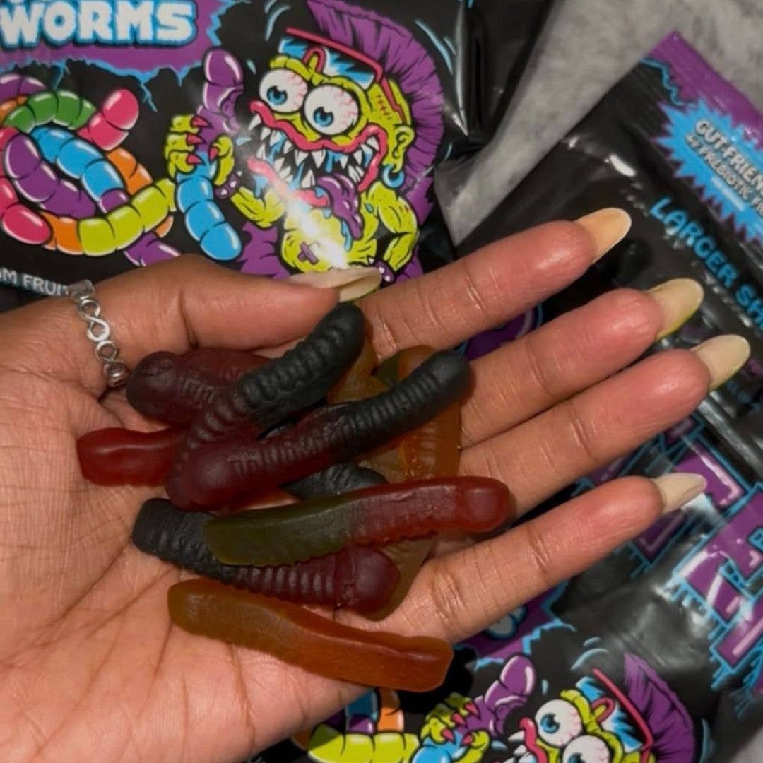 Rotten Candy - Original Gummy Worms Candy: GF, Prebiotics, Low Sugar