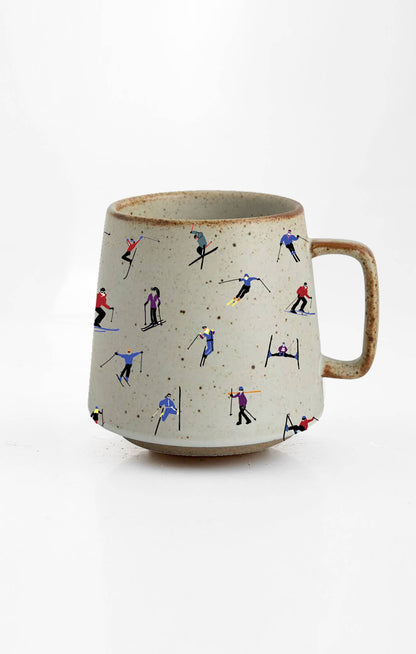 Artsy Em - Ski Adventure Stoneware Mug: Embrace the Slopes