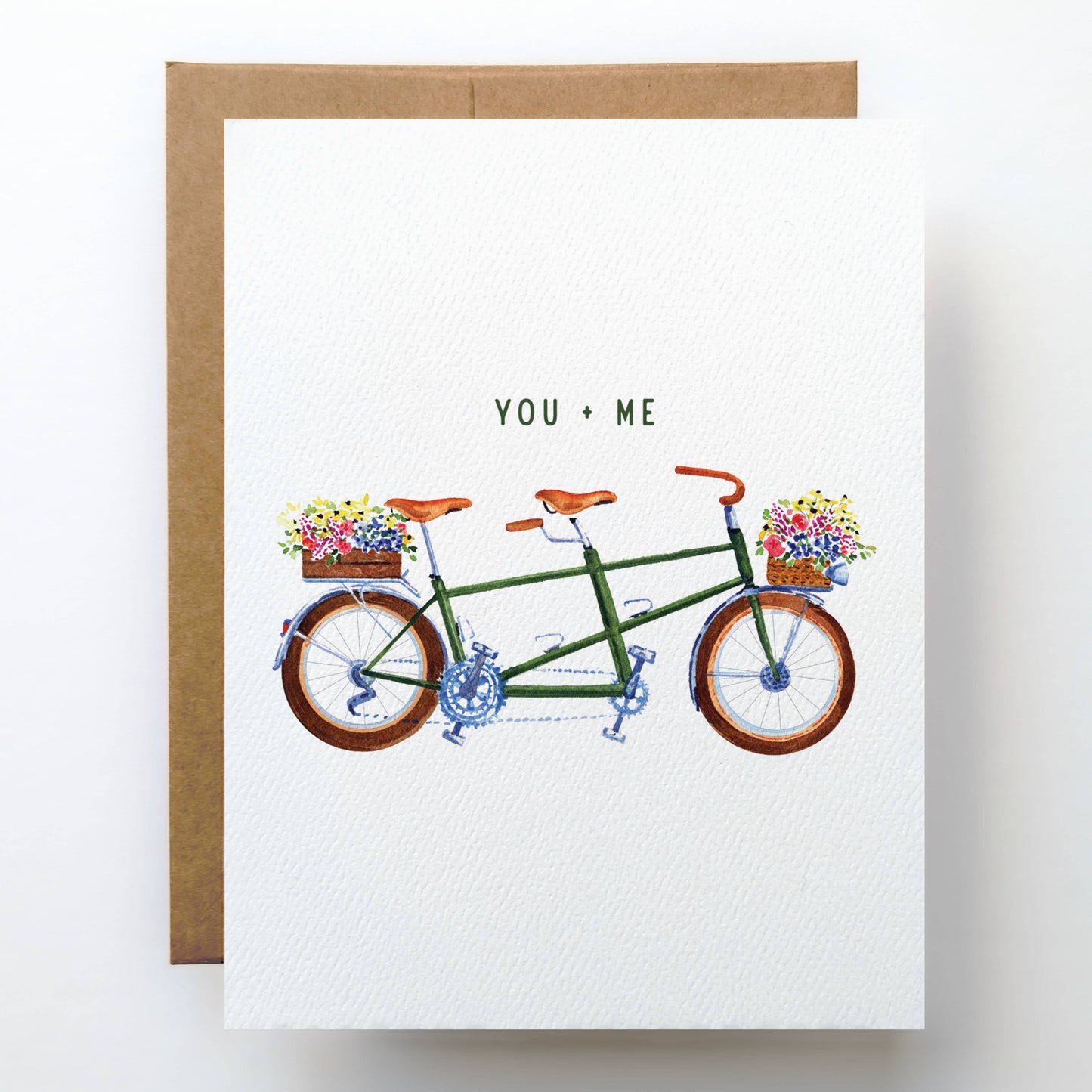 Watercolor Wednesday - Romantic Bike Card | Charming Valentine's Anniversary Card