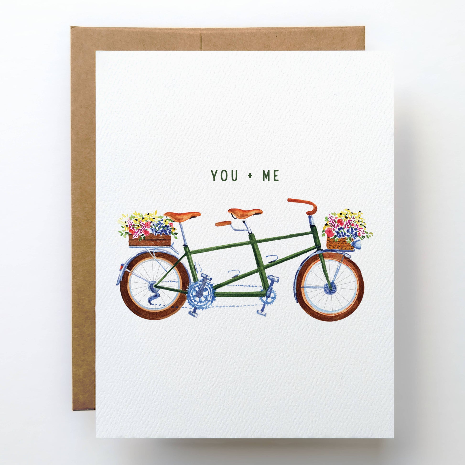 Watercolor Wednesday - Romantic Bike Card | Charming Valentine's Anniversary Card-Goodwynn'sGoodwynn's