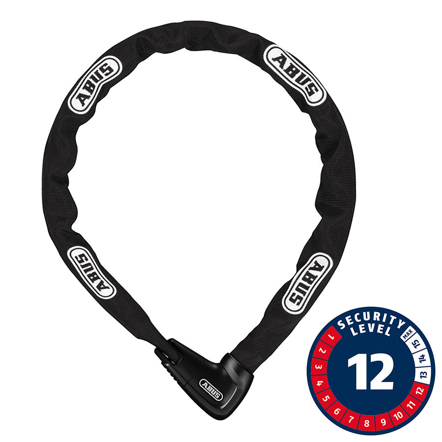 Abus Steel-O-Chain 9809K XPlus Chain Lock Key 9mm 140cm 4.6' Black-Goodwynn'sGoodwynn's