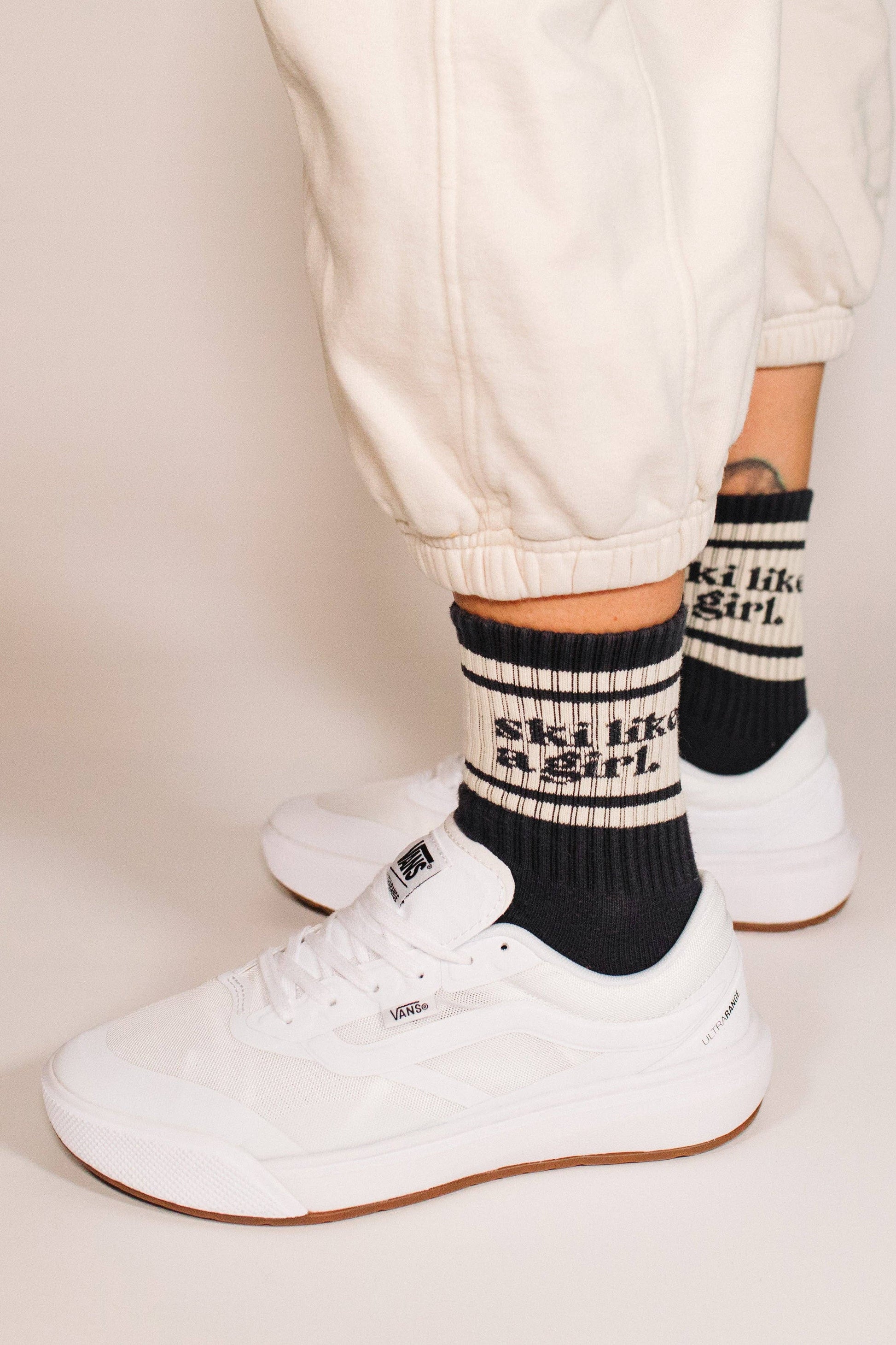 Ski Like a Girl - Ski Like a Girl Socks – Black-Goodwynn'sGoodwynn's