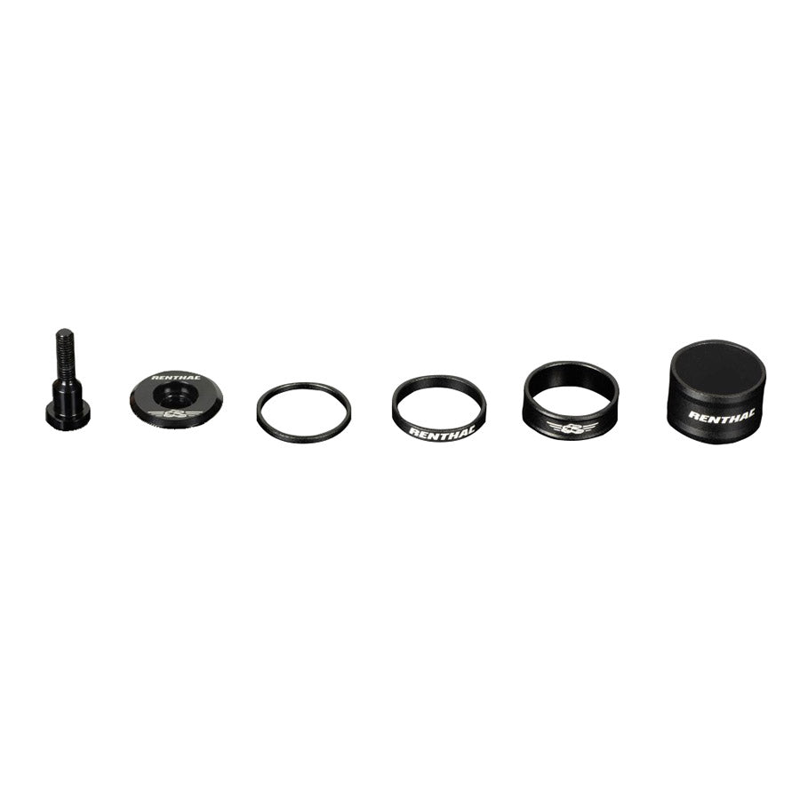 Renthal Top Cap and Spacer Kit 1-1/8'' Black Kit-Goodwynn'sGoodwynn's