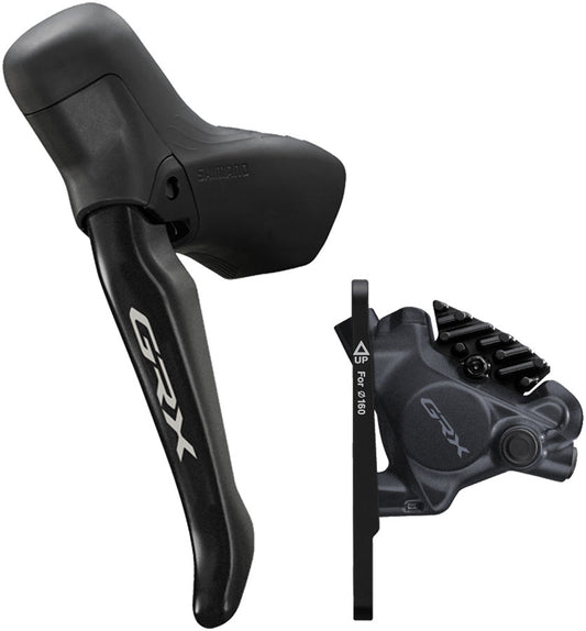 Shimano GRX BL-RS717-L Brake Lever BR-RX410 Hydraulic Disc Brake Caliper - Left/Front Flat Mount Caliper BLK-Goodwynn's