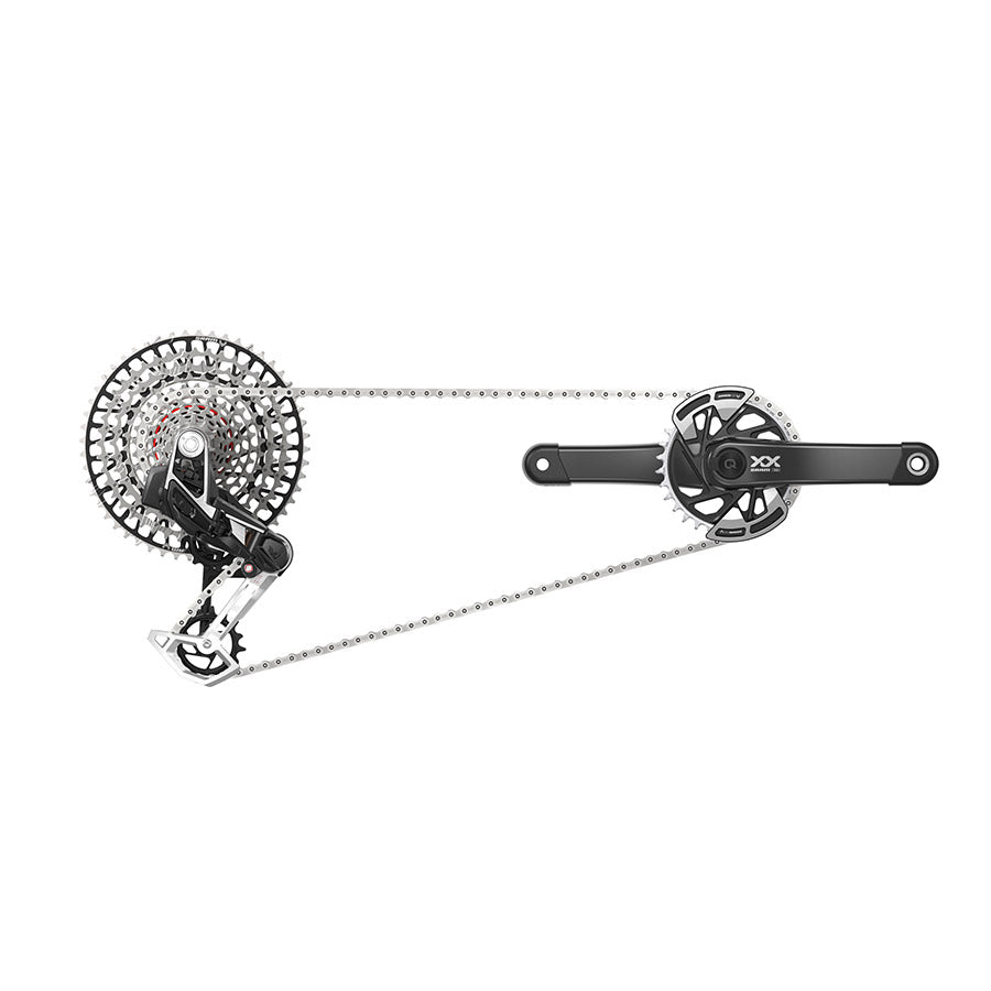SRAM XX T-Type Eagle AXS Power Meter Groupset 165mm Blk