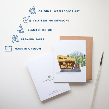 Watercolor Wednesday - National Park Birthday Card | Hey You! Outdoorsy Design