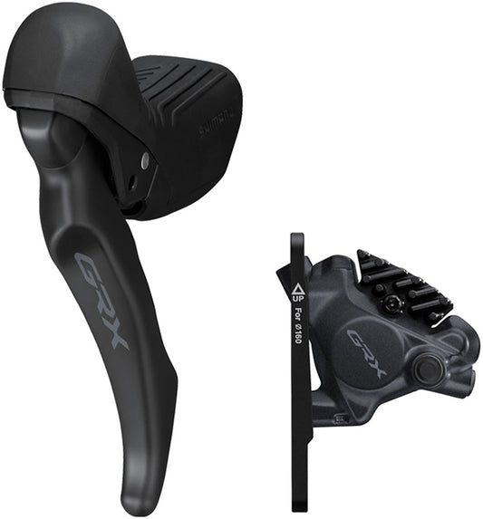Shimano GRX BL-RX610 Brake Lever BR-RX410 Hydraulic Disc Brake Caliper - Left/Front Flat Mount Caliper BLK-Goodwynn's
