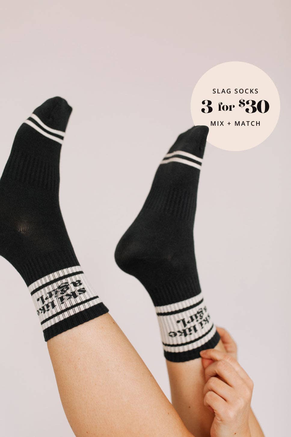 Ski Like a Girl - Ski Like a Girl Socks – Black-Goodwynn'sGoodwynn's