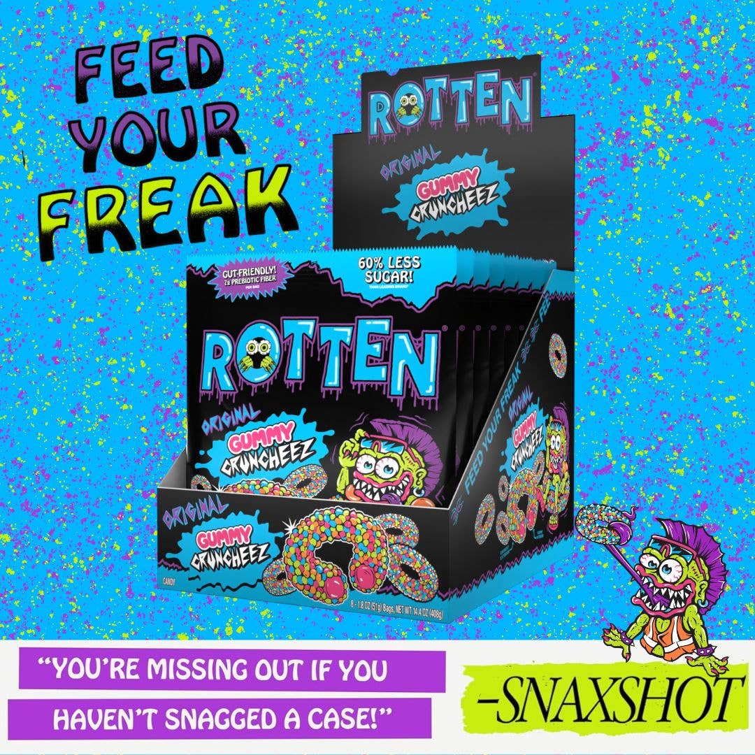 Rotten Candy - Original Cruncheez Gummy Candy: GF, Prebiotics, Low Sugar-Goodwynn'sGoodwynn's