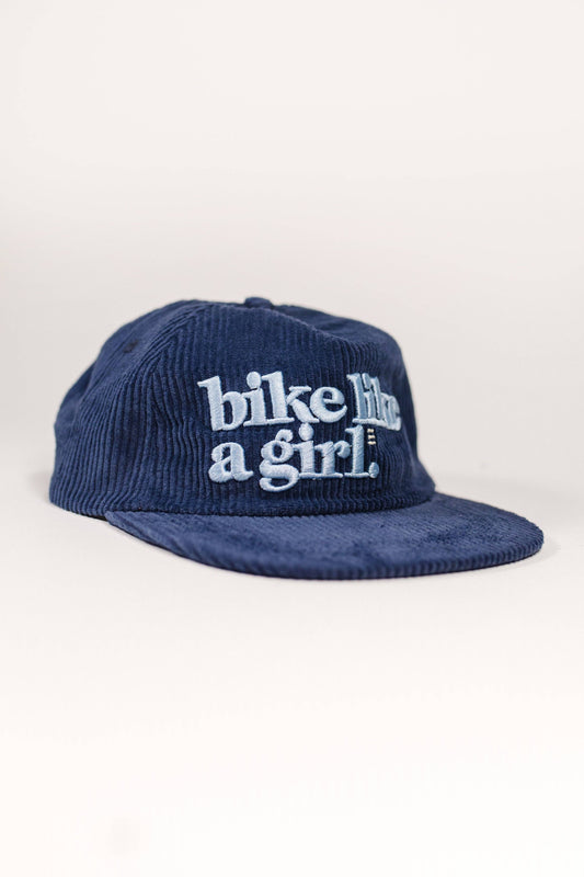 Ski Like a Girl - Bike Like a Girl Corduroy 5 Panel - Navy-Goodwynn's