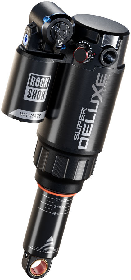 RockShox Super Deluxe Ultimate RC2T Rear Shock - 185 x 52.5mm Linear XL Air Token Loc 2 Reb 55 / Comp 34 L/O 45 Standard Trunnion D1