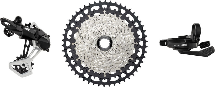 microSHIFT Advent MX 1x11-Speed Groupset - MX Trail Shifter MX Pro Rear Derailleur Aluminum Cage Clutch 11-50t Cassette For XD Driver