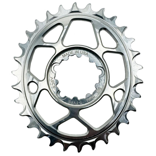 5Dev T-Type Oval 3-Bolt Chainring 3mm Offset 30T - Silver-Goodwynn's