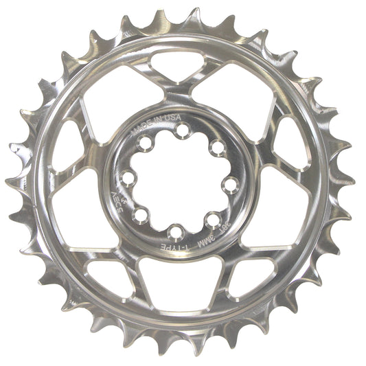 5Dev T-Type 8-Bolt Chainring 3mm Offset 30T - Clear-Goodwynn's
