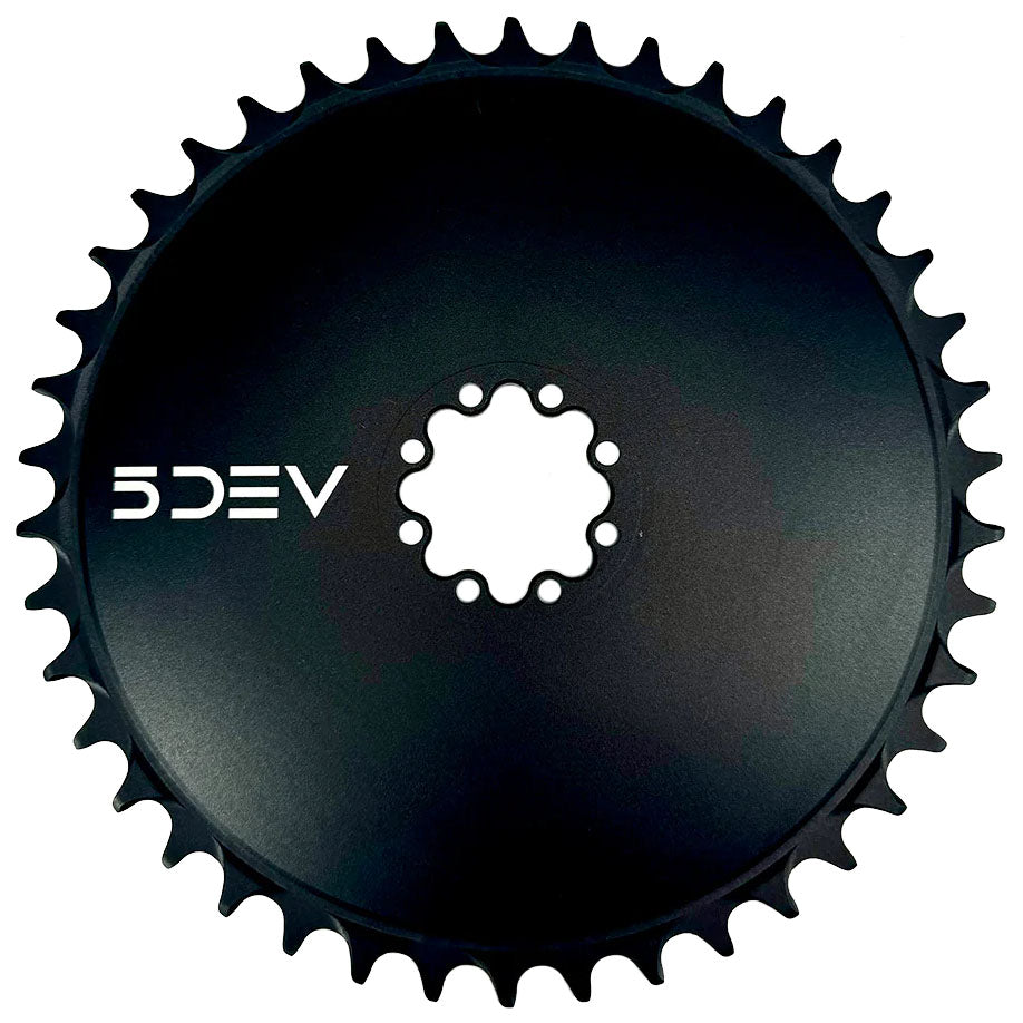 5Dev Aluminum Aero Road Chainring 8-Bolt Sram 42T - Black-Goodwynn'sGoodwynn's