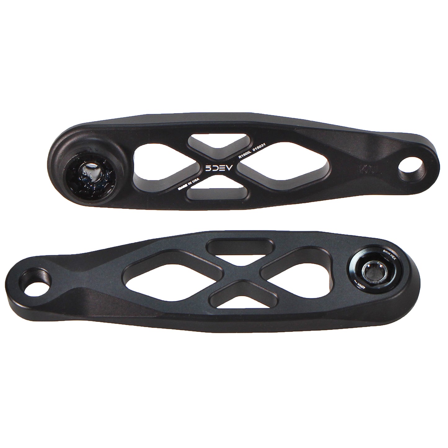 5Dev R-Spec eCranks ISIS Spline Drive 160mm  - Black