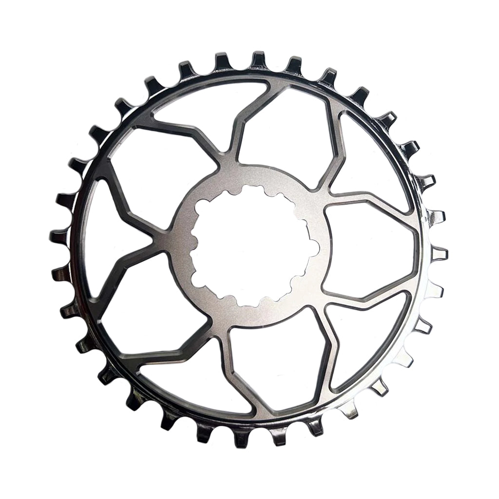 5Dev Titanium 3-Bolt Chainring 3mm Offset 30T - Raw/Silv-Goodwynn'sGoodwynn's