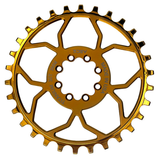5Dev Titanium 8-Bolt Chainring 3mm Offset 30T - Bronze-Goodwynn's