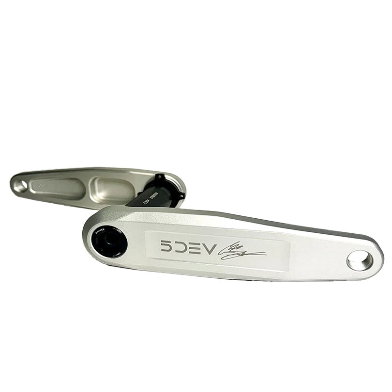 5Dev DH/Freeride Cranks 155mm / DUB Spindle - Clear/Silver-Goodwynn'sGoodwynn's