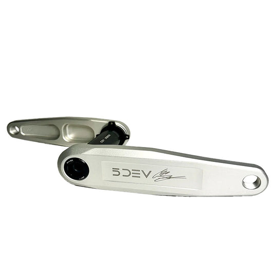 5Dev DH/Freeride Cranks 155mm / DUB Spindle - Clear/Silver-Goodwynn's