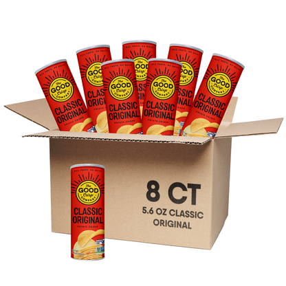 The Good Crisp Company - Classic Original Chips - 5.6oz Cans (Case of 8)