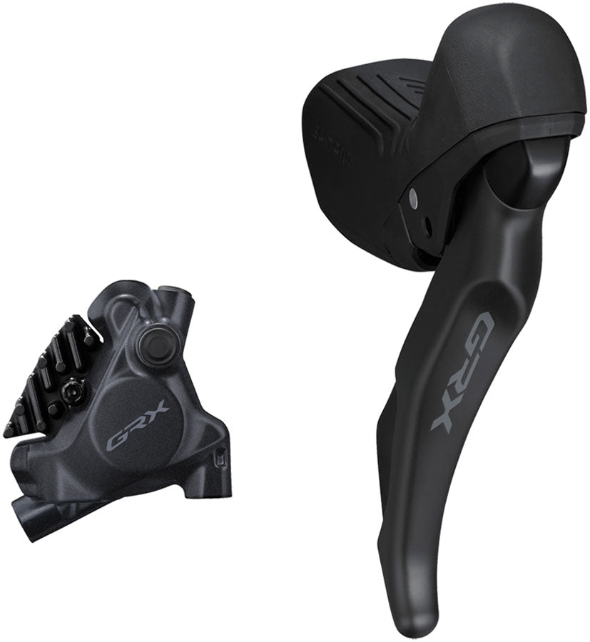 Shimano GRX ST-RX610 Shift/Brake Lever BR-RX410 Hyd Disc Brake Caliper - Right/Rear 12-Spd Flat Mnt Caliper For 25mm Mount BLK-Goodwynn'sGoodwynn's