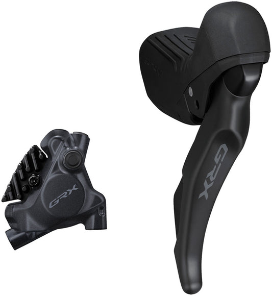 Shimano GRX ST-RX610 Shift/Brake Lever BR-RX410 Hyd Disc Brake Caliper - Right/Rear 12-Spd Flat Mnt Caliper For 25mm Mount BLK-Goodwynn's