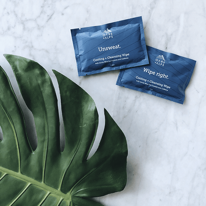 Oars + Alps - Men's Cooling + Cleansing Wipes Exfoliate, Caffeine Post Gym