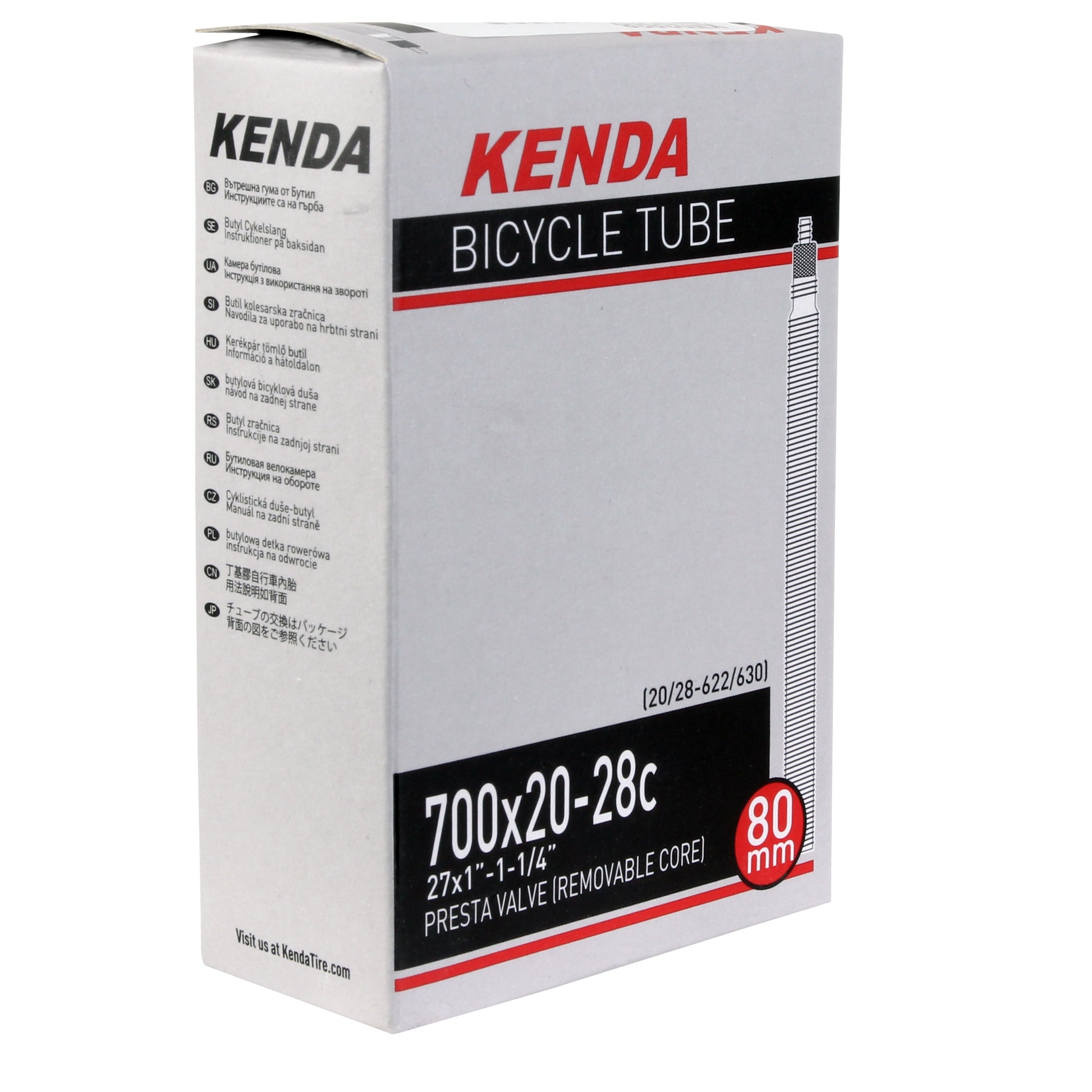Kenda Butyl Tube 700 x 20-28 PV 80mm RVC - Each-Goodwynn'sGoodwynn's