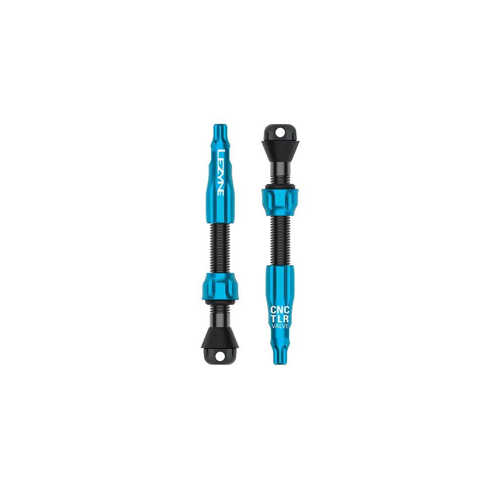 Lezyne CNC TLR Tubeless Valve Pro 44mm Blue Pair-Goodwynn&#39;sGoodwynn&#39;s