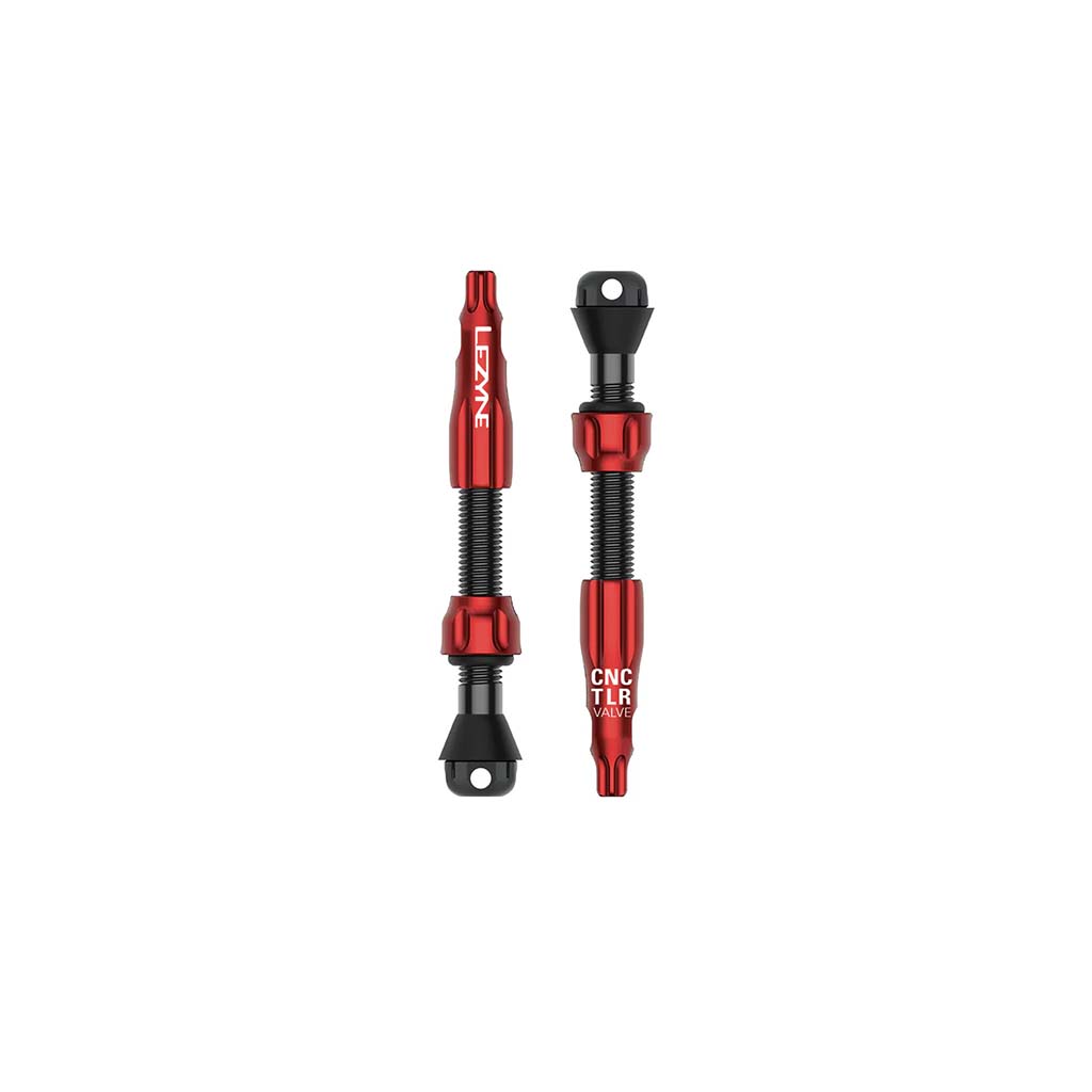 Lezyne CNC TLR Tubeless Valve Pro 44mm Red Pair-Goodwynn&#39;sGoodwynn&#39;s