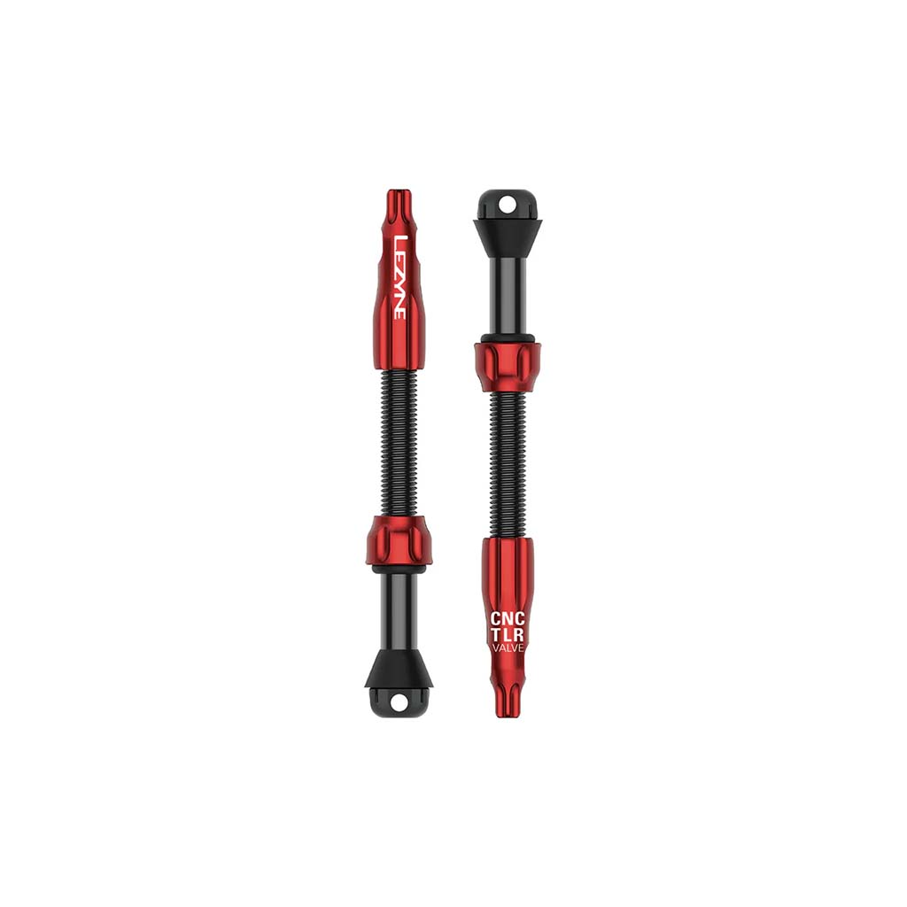 Lezyne CNC TLR Tubeless Valve Pro 60mm Red Pair-Goodwynn&#39;sGoodwynn&#39;s
