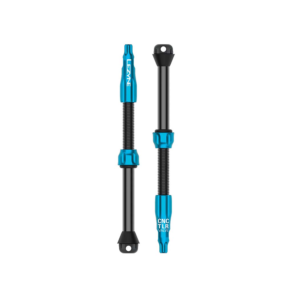 Lezyne CNC TLR Tubeless Valve Pro 80mm Blue Pair-Goodwynn&#39;sGoodwynn&#39;s
