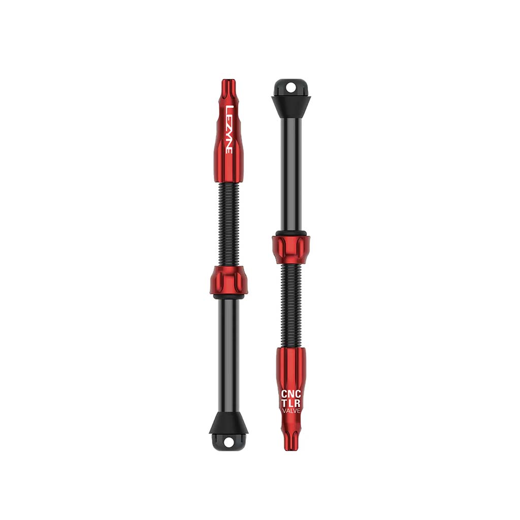 Lezyne CNC TLR Tubeless Valve Pro 80mm Red Pair-Goodwynn&#39;sGoodwynn&#39;s