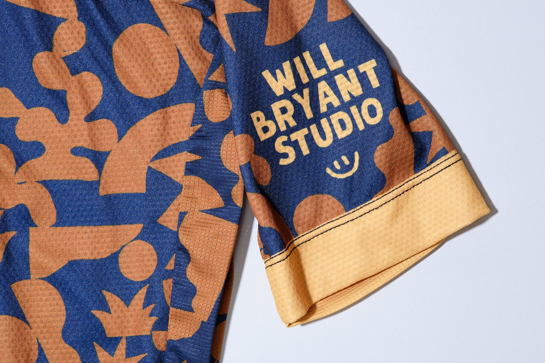 Men's Cactus Camo Blue and Gold Cycling Jersey-Goodwynn&#39;sGoodwynn&#39;s