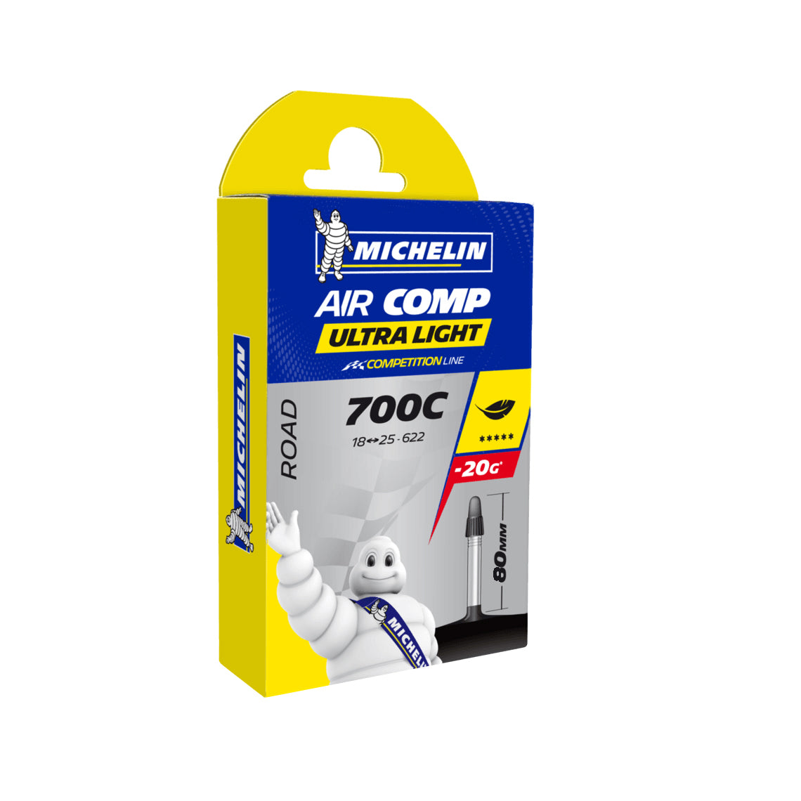 Michelin A1 Aircomp Tube Ultralight 700x18-25 PV 60mm-Goodwynn'sGoodwynn's